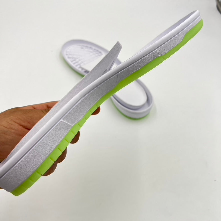 SkateBoard (SB Dunk) Shoe Soles, White/Glow