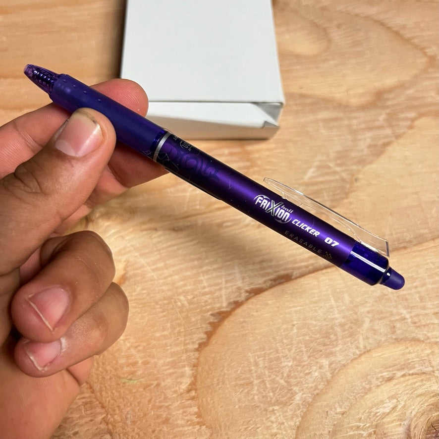 Frixion Clicker Heat Erasable Pen (0.7mm), Purple