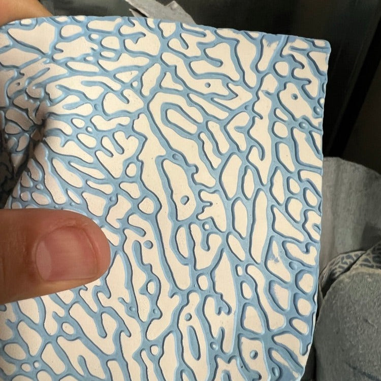 Elephant Print Leather, White/UNC Blue