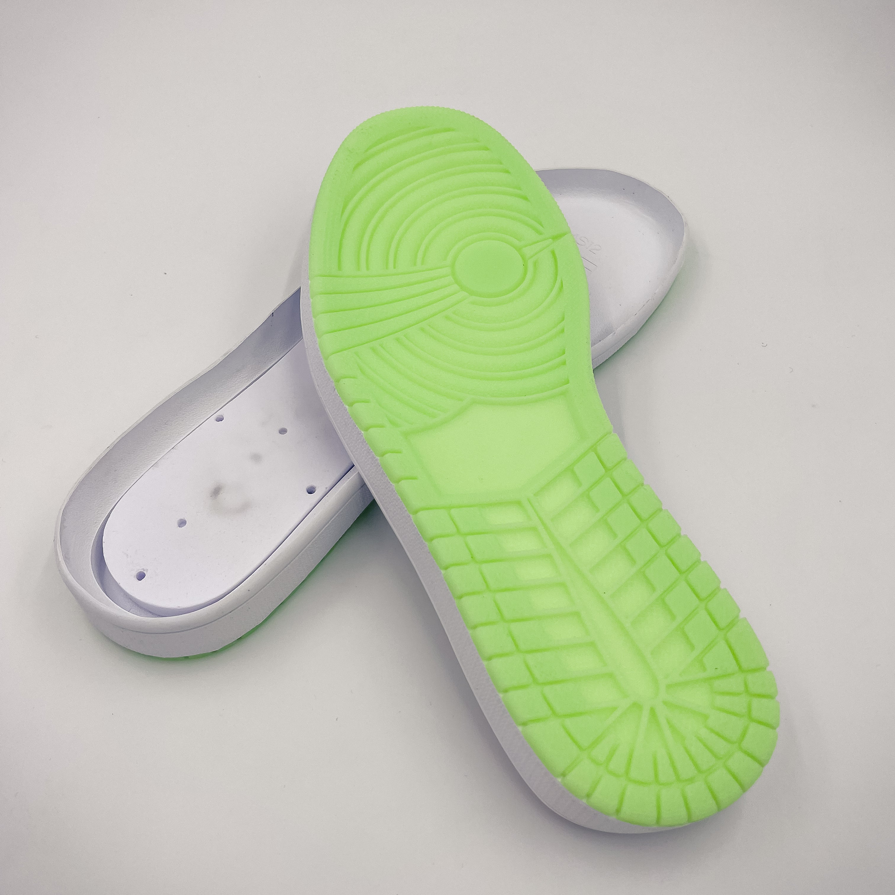 Basketball (AJ1) Shoe Soles, White/Glow