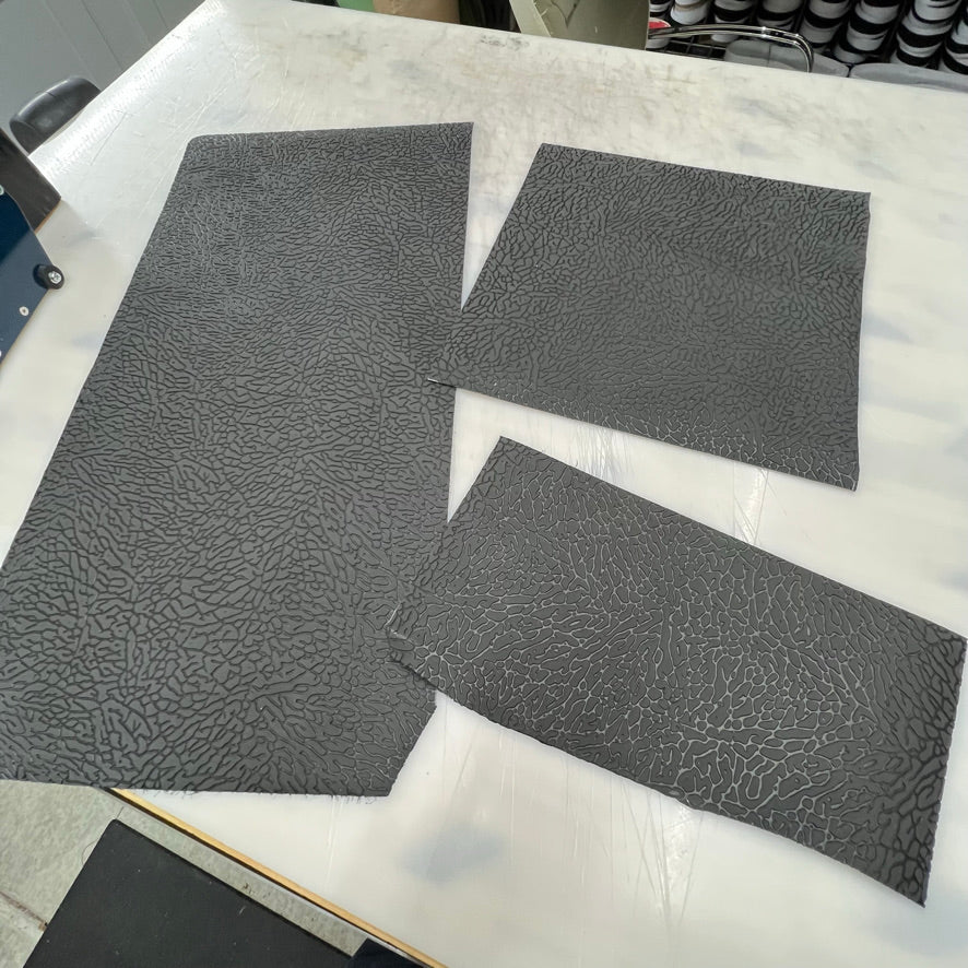 Elephant Print Leather, Black/Black