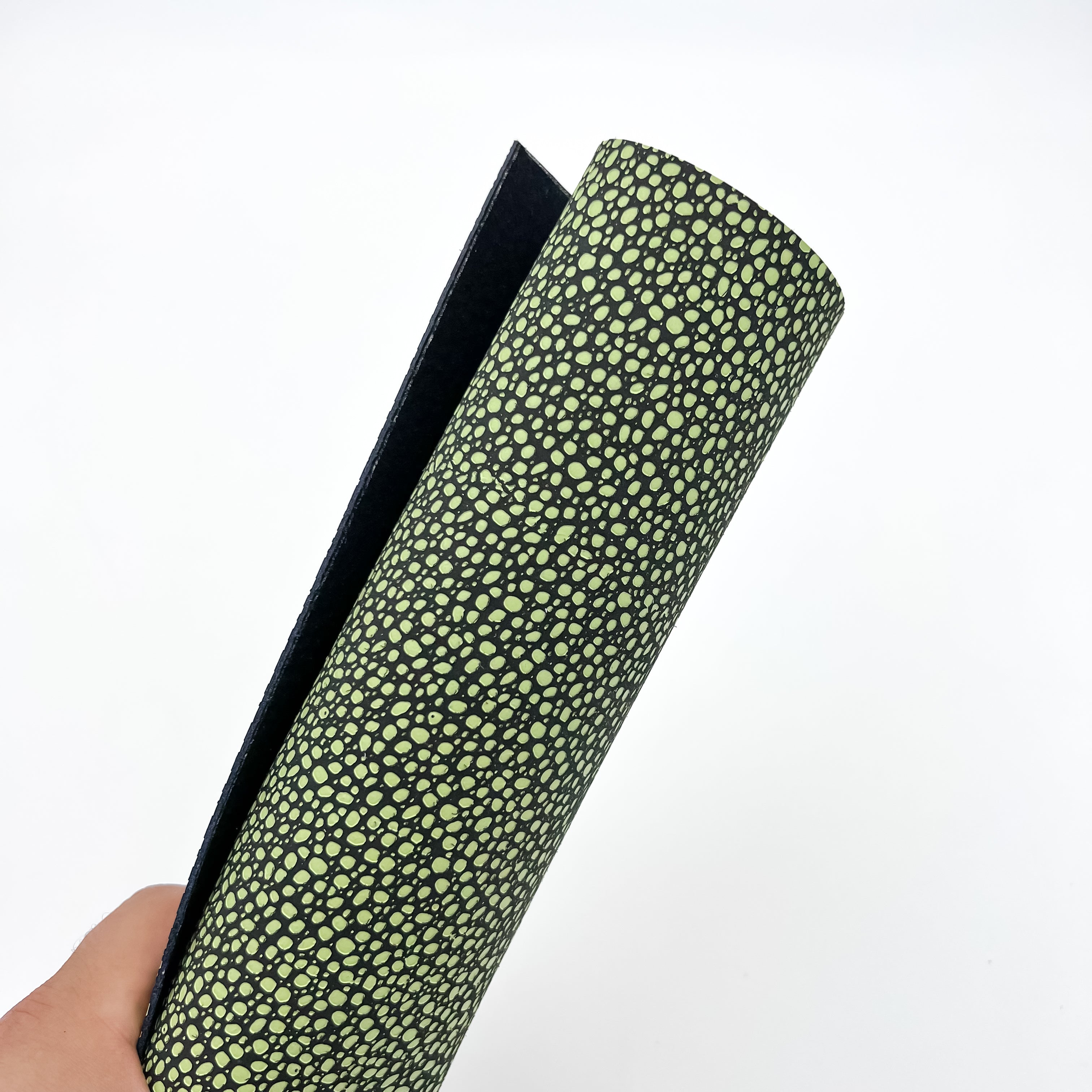 Safari Print Leather, Black/Green