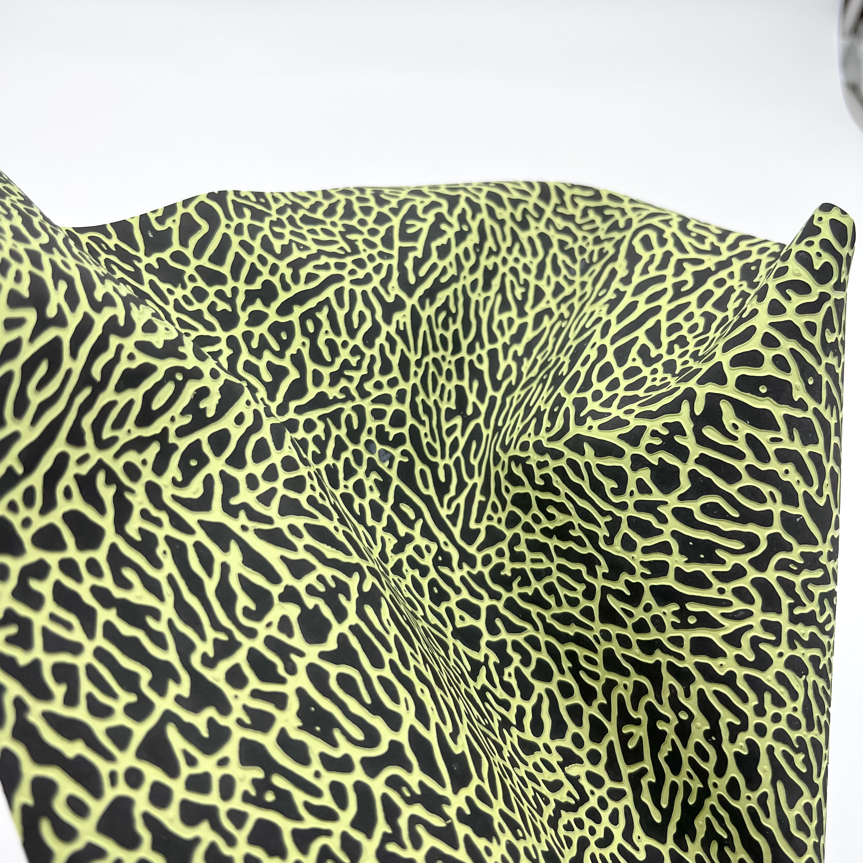 Elephant Print Leather, Black/Green
