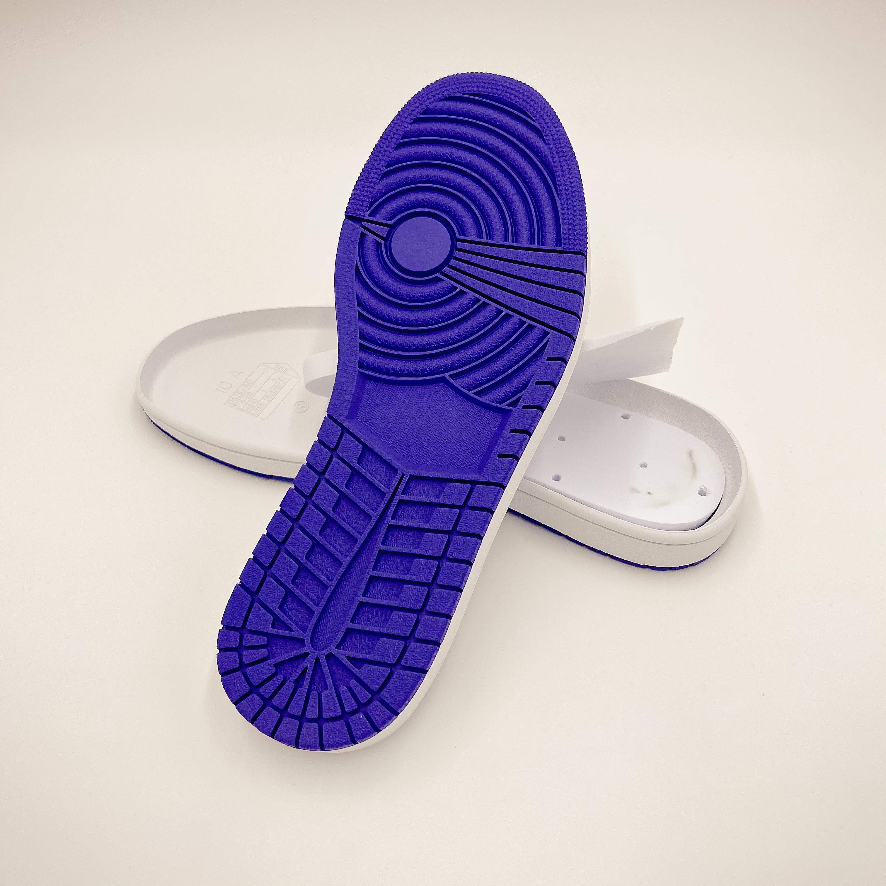 Basketball (AJ1) Shoe Soles, White/Purple