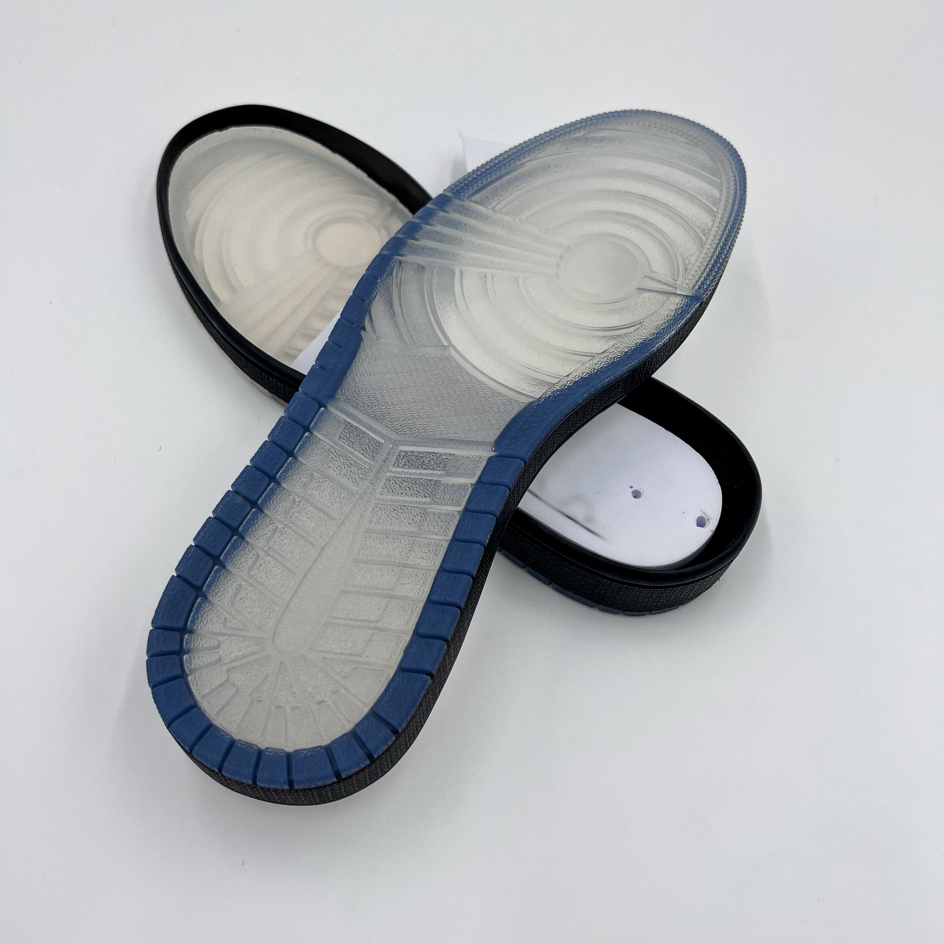 Basketball (AJ1) Shoe Soles, Black/Transparent