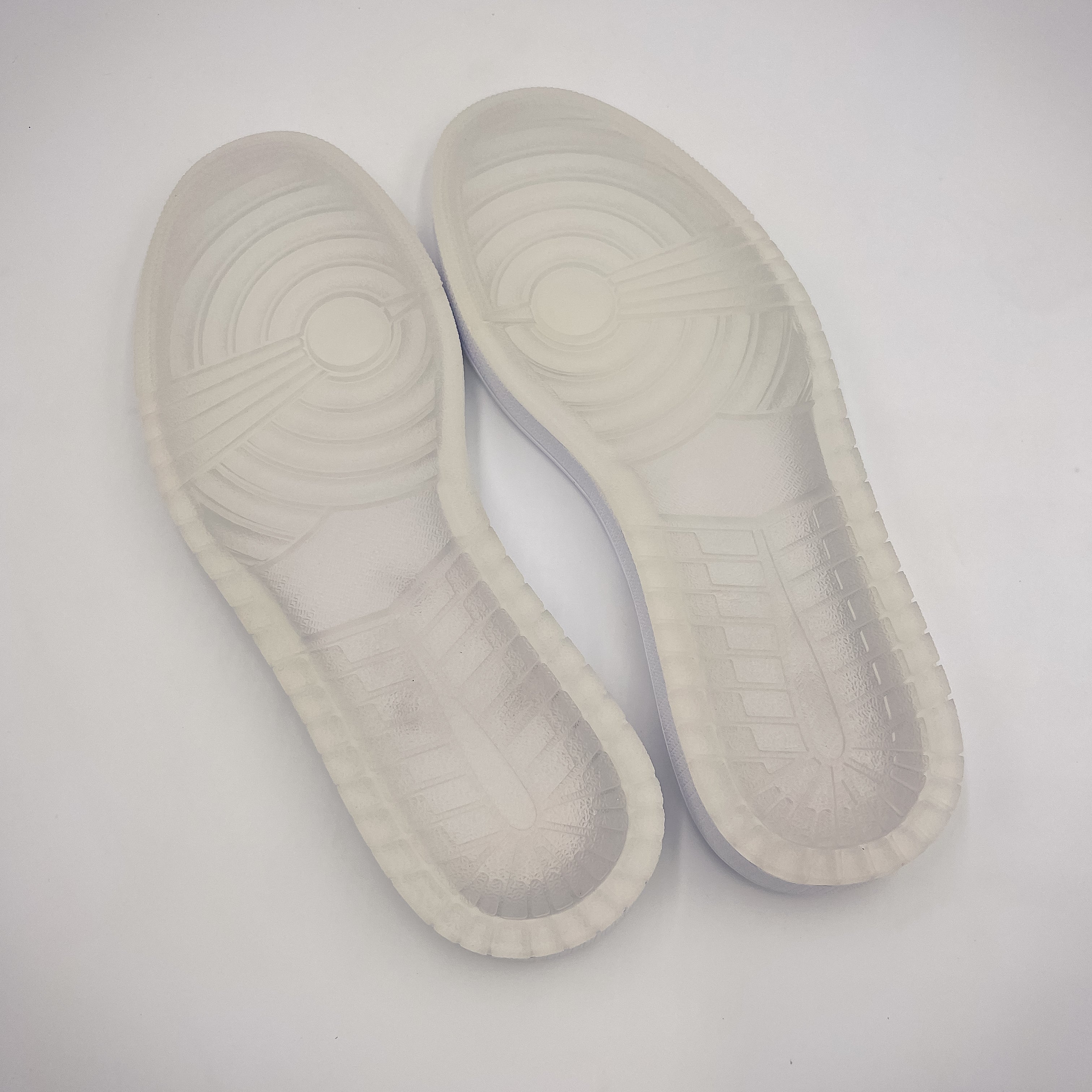 Basketball (AJ1) Shoe Soles, White/Clear