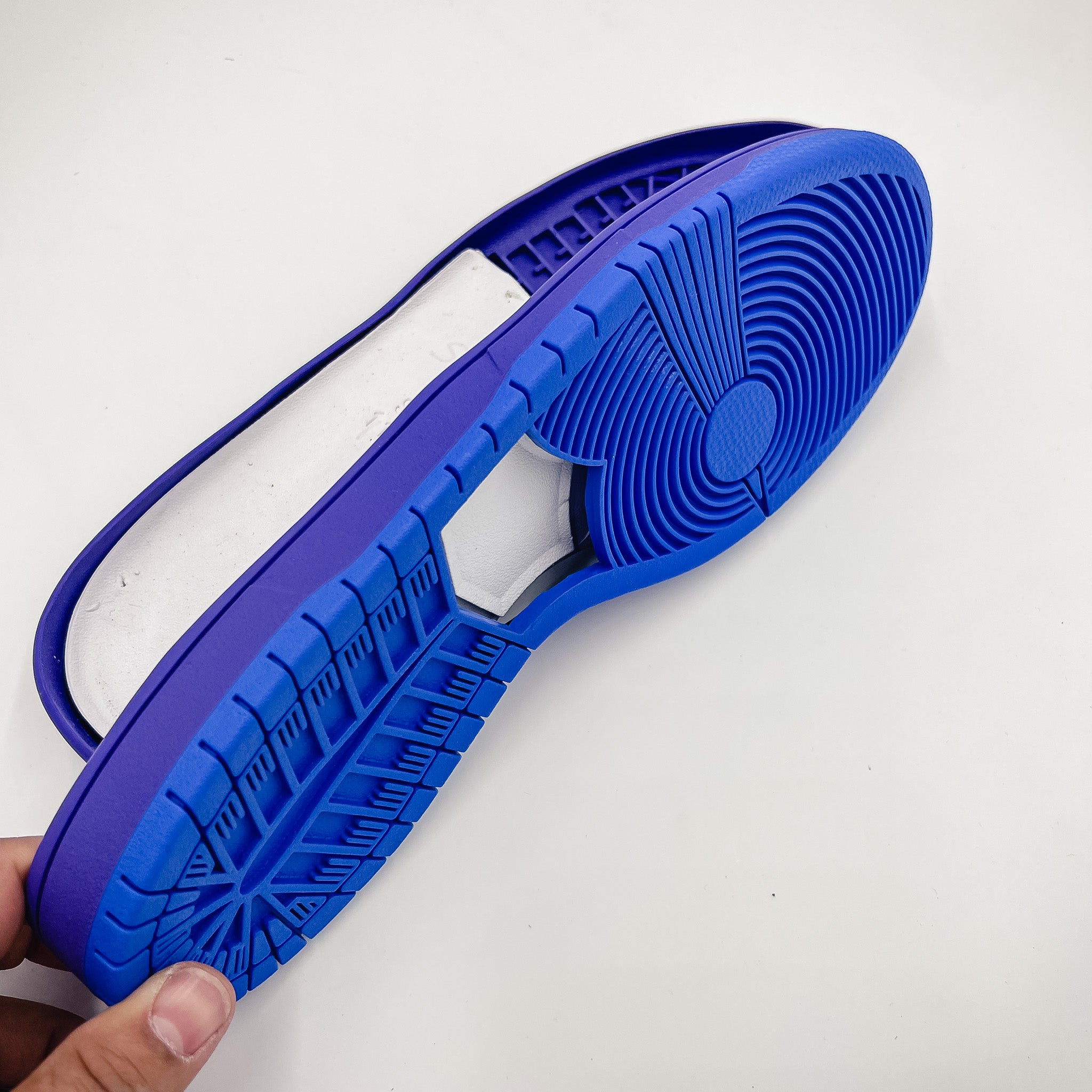 SkateBoard (SB Dunk) Shoe Soles, Purple/Blue