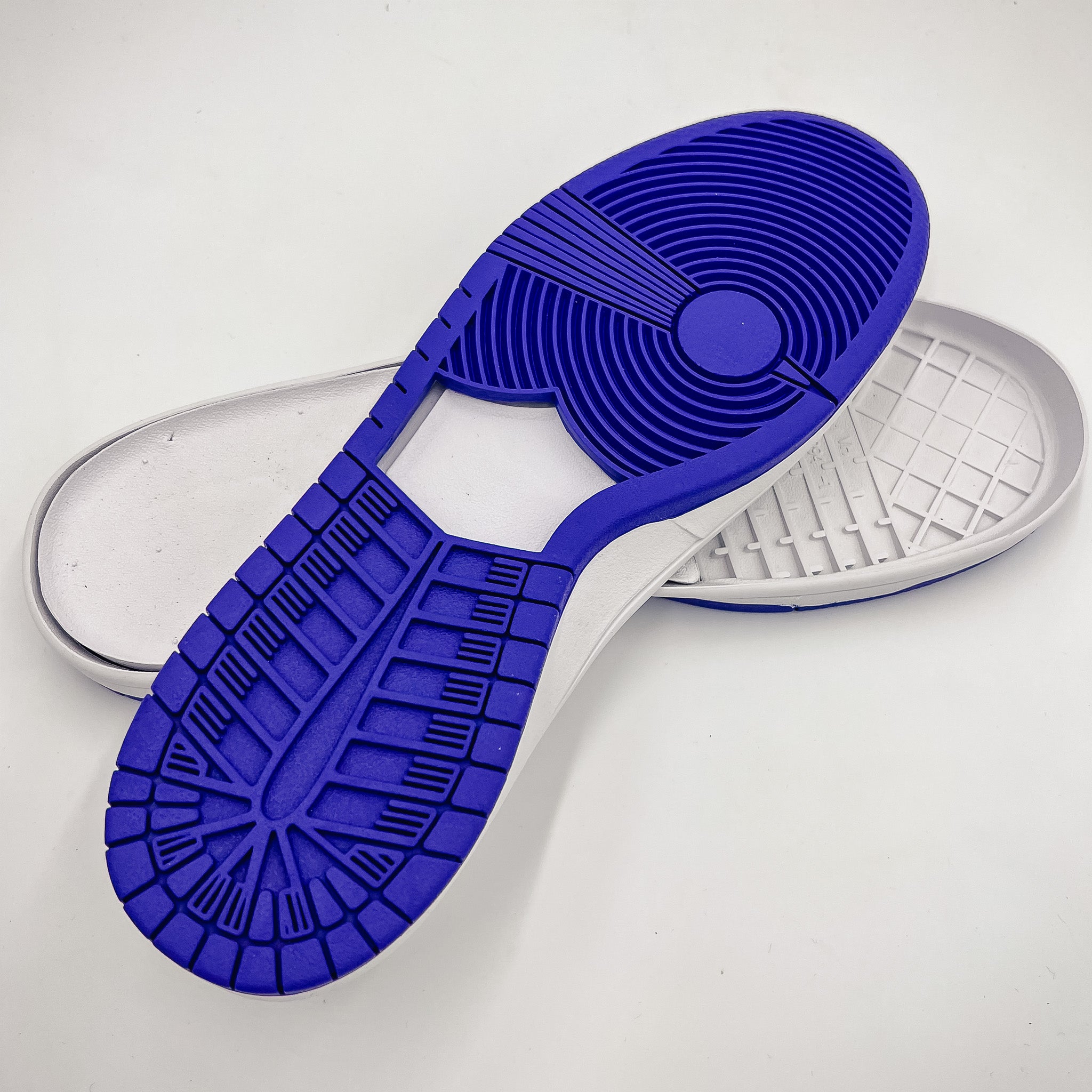 SkateBoard (SB Dunk) Shoe Soles, White/Purple