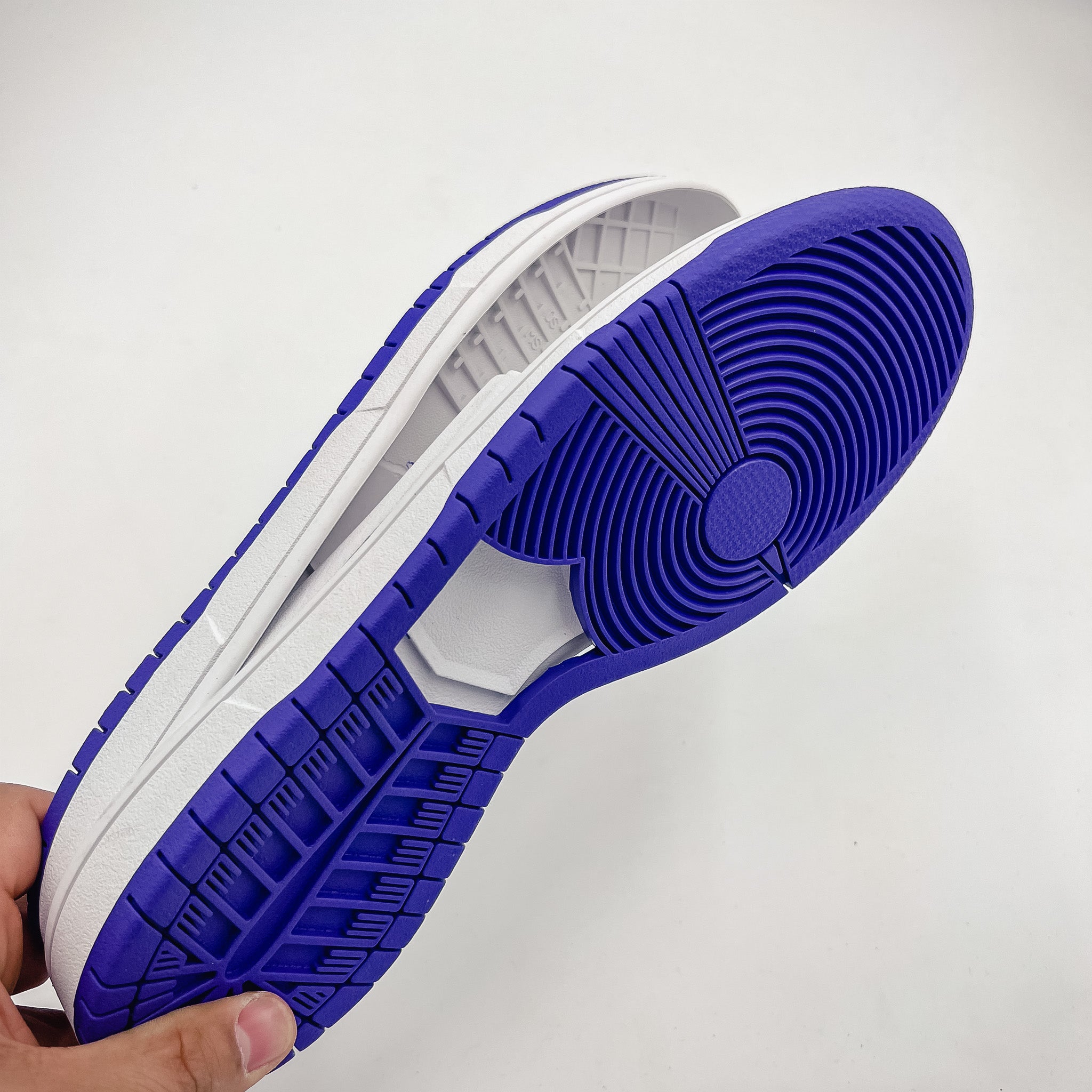 SkateBoard (SB Dunk) Shoe Soles, White/Purple